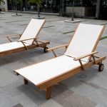 Cayman Teak Sun Lounger White thumbnail 3