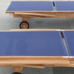 Cayman Teak Sun Lounger Blue thumbnail 6