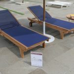 Cayman Teak Sun Lounger Blue thumbnail 8