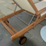 Cayman Teak Sun Lounger White thumbnail 2